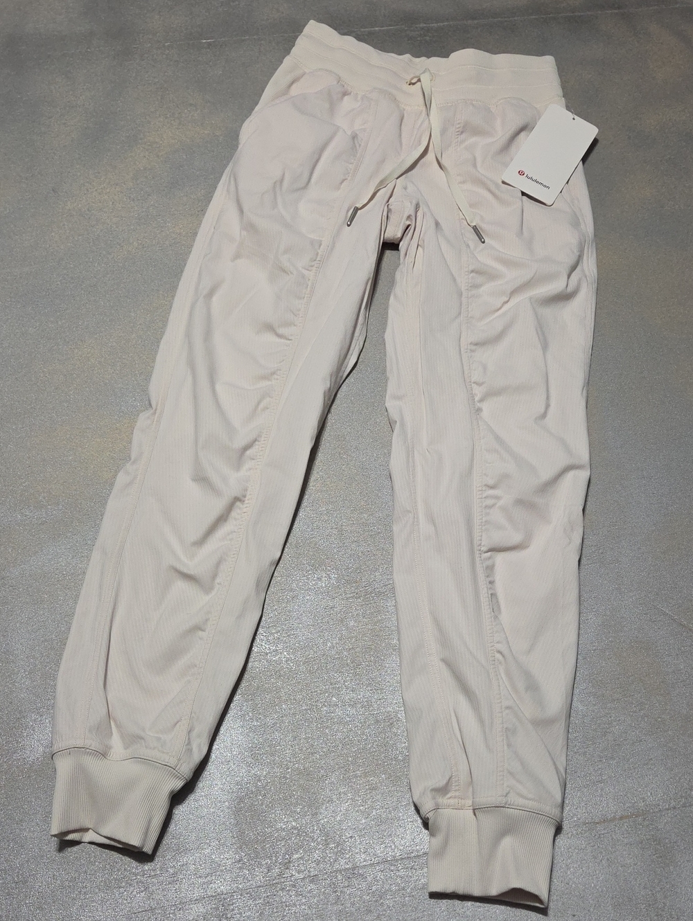 lululemon athletica Light Cream Ribbed Cuff DANCE STUDIOS Jogger Pants